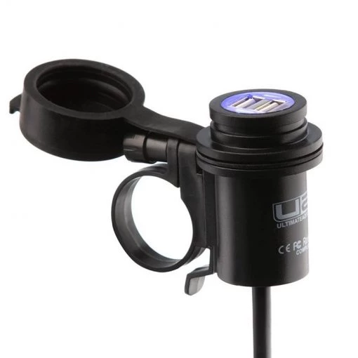 Ultimateaddons Dual USB Hardwire Charger With Handlebar Mount -Cheap Communications Gear Store 26529
